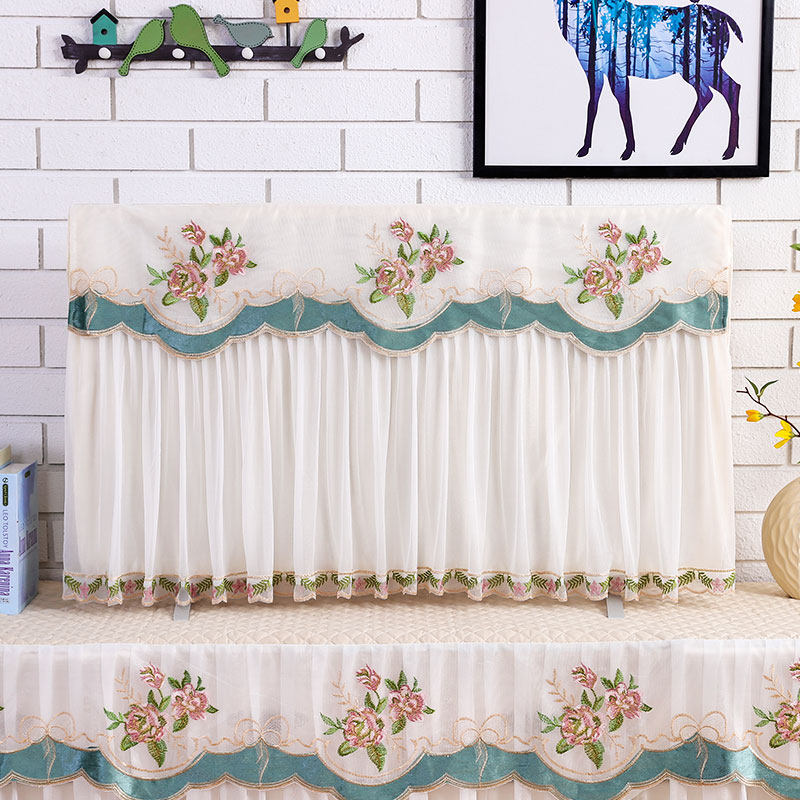 电视机防尘罩布蕾丝家用55寸65寸北欧现代简约壁挂台式电视柜盖布,居家布艺,电视机罩,淘宝优惠券,粉丝福利购,淘宝优惠卷