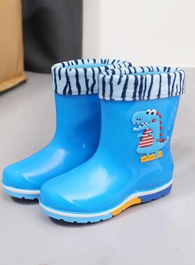 四季新款卡通宝宝雨鞋男女童橡胶加厚防滑儿童雨靴学生中筒水鞋