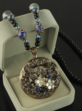 高端精品毛衣链复古民族风装饰女长项链挂饰衣服挂件百搭配饰