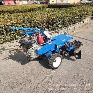 手扶式单链条双链条开沟机 农田果园挖沟神器192风冷链条开沟机