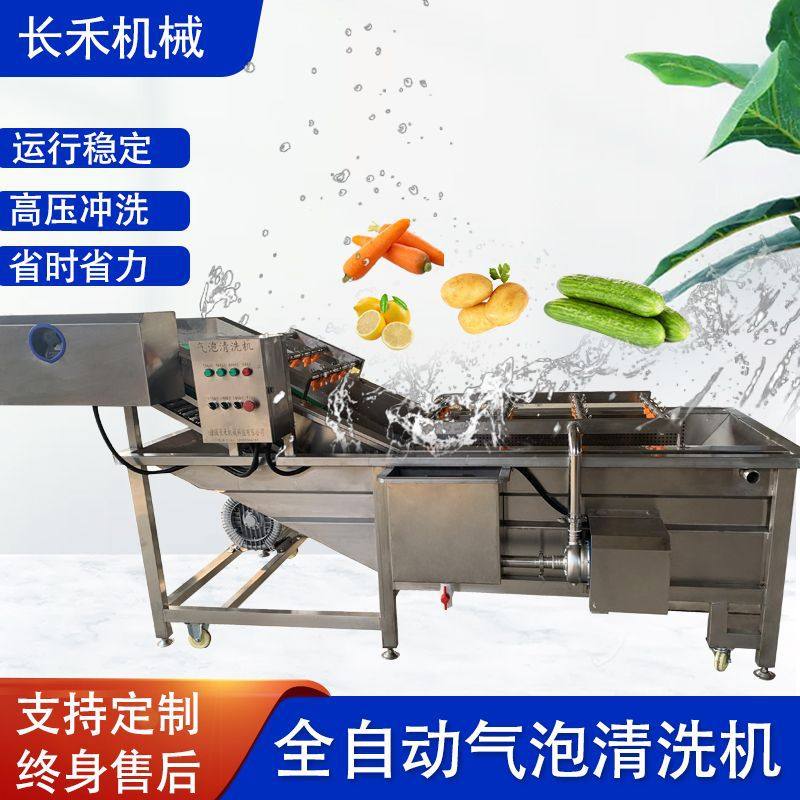 全自动气泡清洗机 水产品八爪鱼碧根果清洗 预制菜净菜商用