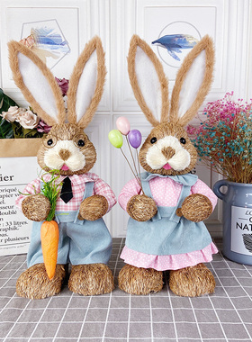 情侣创意可爱大号兔子摆件花园花盆装饰家居饰品摆件