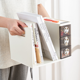 创意书立架多功能桌面收纳盒学生书桌文具整理盒简约