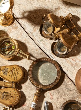 仪公司航海古董收藏户外指南针望远镜地球东英殖民