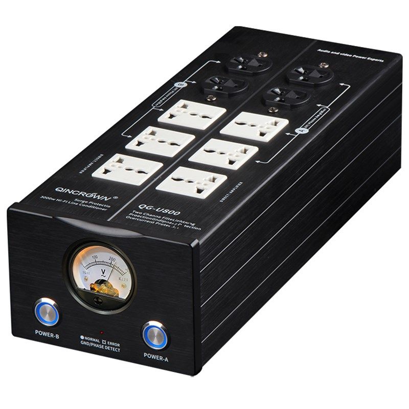 QG-U800 hi波i音响专用电扰滤f器抗干源净化器防雷防过载过滤排插