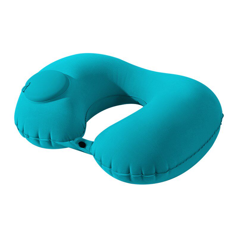 按压充气u型枕枕头u形枕旅行枕飞机吹气午睡颈枕便携睡觉旅行用品