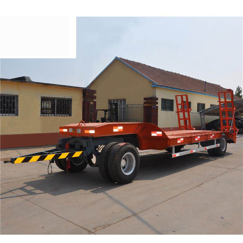 1吨挖掘机拖车钩机拖车钻井机拖车平板运输拖车工具运输车