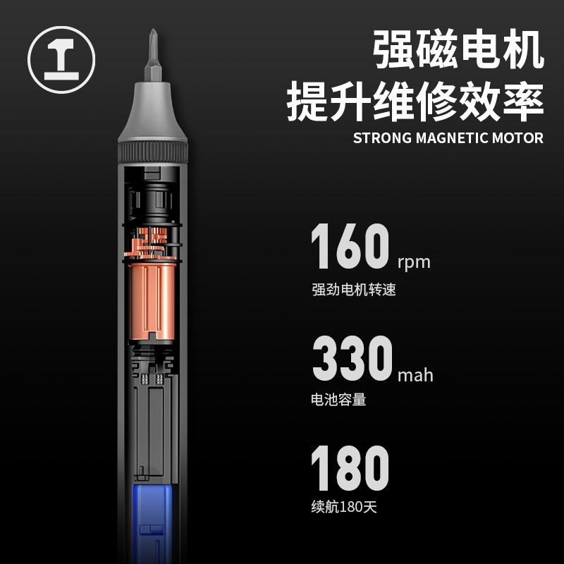 绿林电动螺丝刀充电式家用小型精密电批手自一体迷你电动起子套装图片