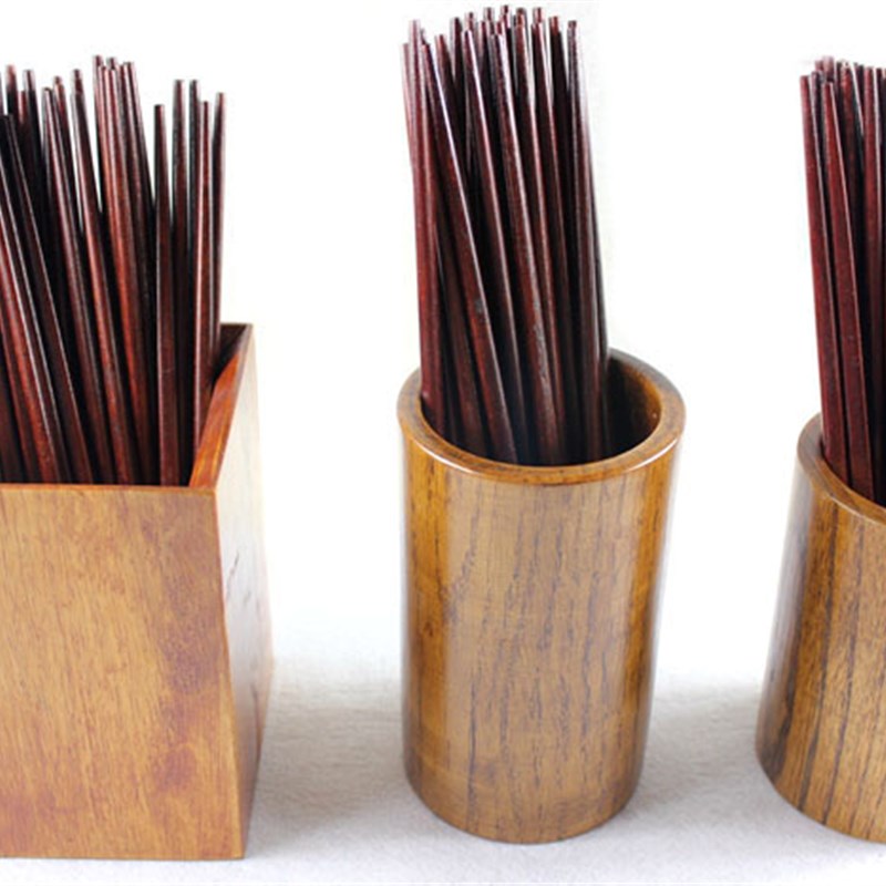 实木筷子筒圆形筷筒方形餐馆酒店木质筷子桶面馆复古筷筒竹签收纳