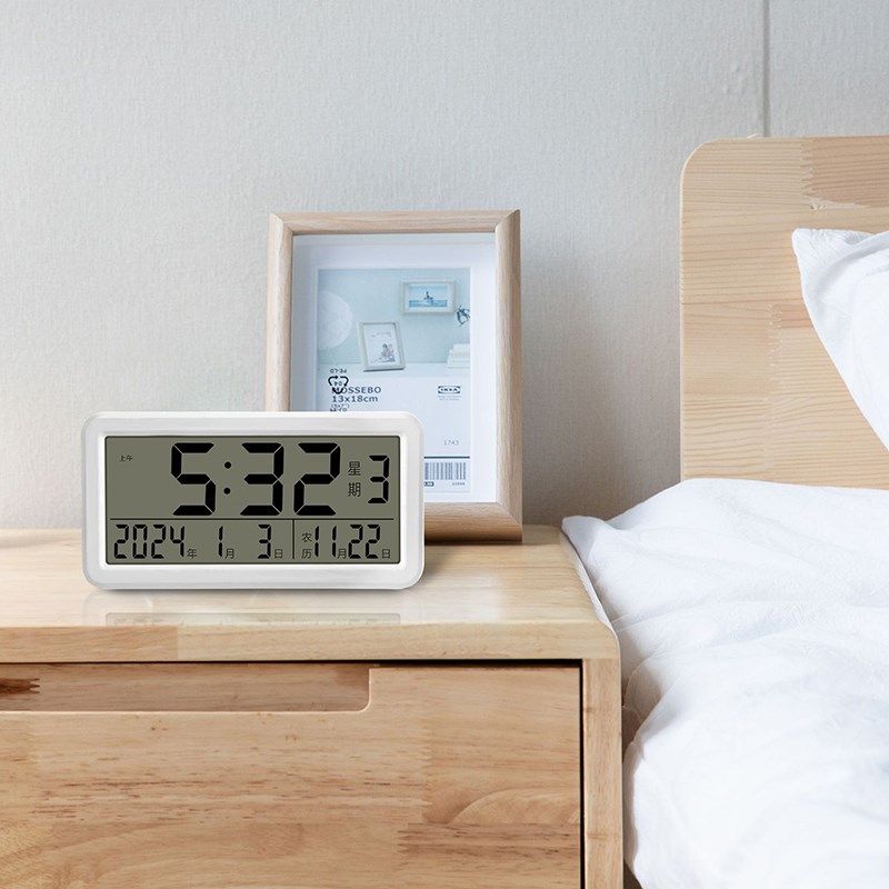 家用时钟电子闹钟数字大屏带农历日期挂墙桌面学生老人厨房,家居饰品,台钟/闹钟,淘宝优惠券,粉丝福利购,淘宝优惠卷
