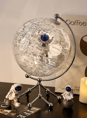 发光透明地球仪摆航宇件员太空人轻奢高档岁男女礼物孩生