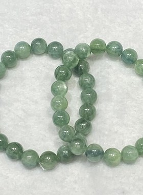 天然绿蓝晶手链女款单圈时尚小清新简约水晶手串饰品礼物百搭串珠