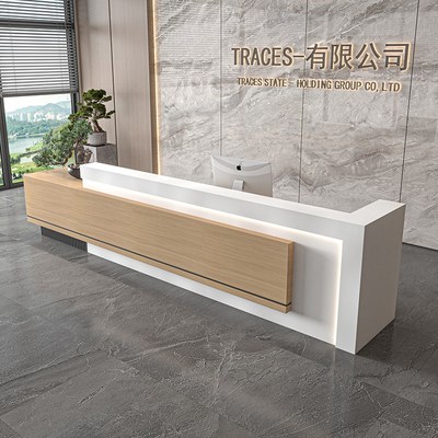 烤漆物业培训机构办公室公司酒店大厅民宿吧台前台桌接待柜收银台