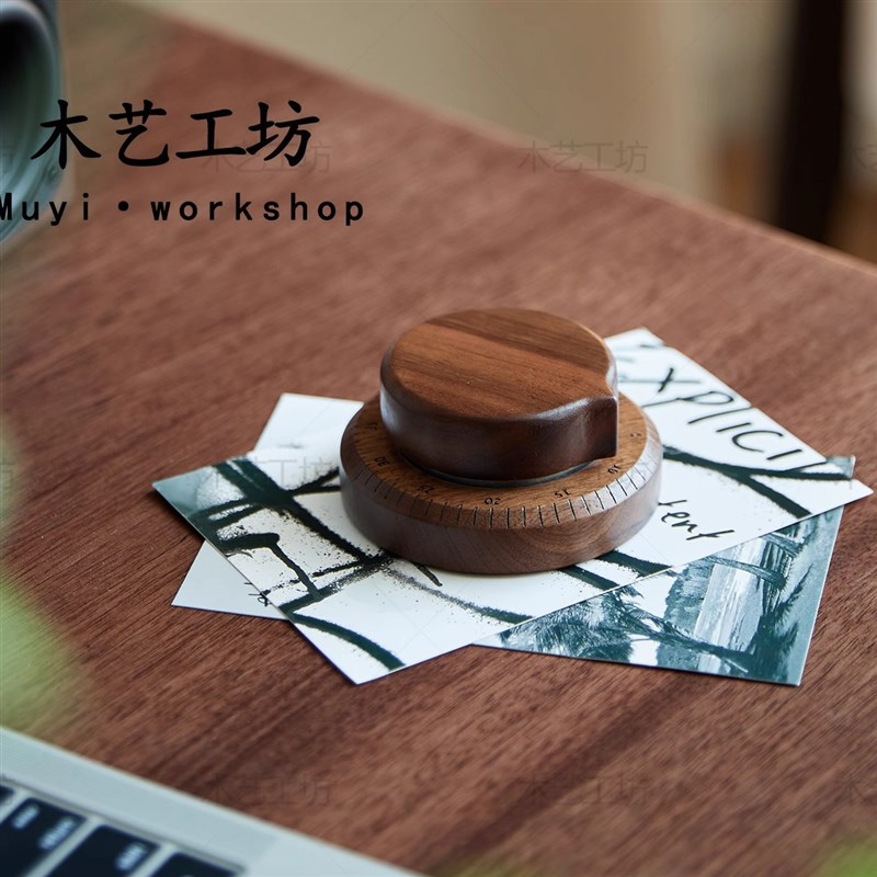 胡桃木计时器小学生自律神器厨房提醒器厨房计时器管理闹钟定时器