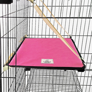 拉士格 可拆洗木质猫笼平台加宽垫子 猫吊床防水隔板四季通用兔子