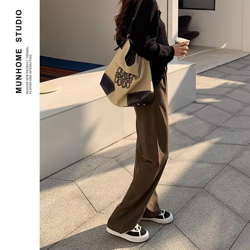 孕妇阔腿裤春秋2024年显瘦宽松休闲直筒裤黑色夏季拖地裤垂感长裤,孕妇装/孕产妇用品/营养,孕妇休闲裤,淘宝优惠券,粉丝福利购,淘宝优惠卷