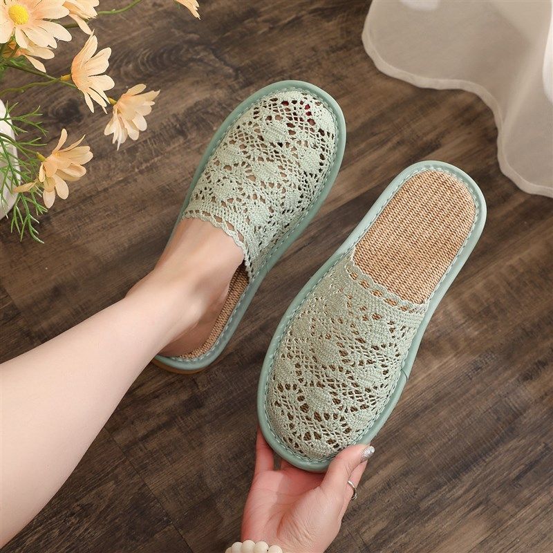 家用亚麻凉拖鞋夏季男女士居家室内防滑轻便软底地板拖鞋镂空透气,居家布艺,居家亚麻拖鞋,淘宝优惠券,粉丝福利购,淘宝优惠卷