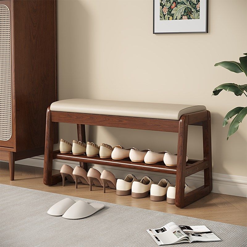 实木换鞋凳鞋架入户穿鞋凳简约软包凳子玄关家用进门口可坐鞋柜,住宅家具,鞋架,淘宝优惠券,粉丝福利购,淘宝优惠卷