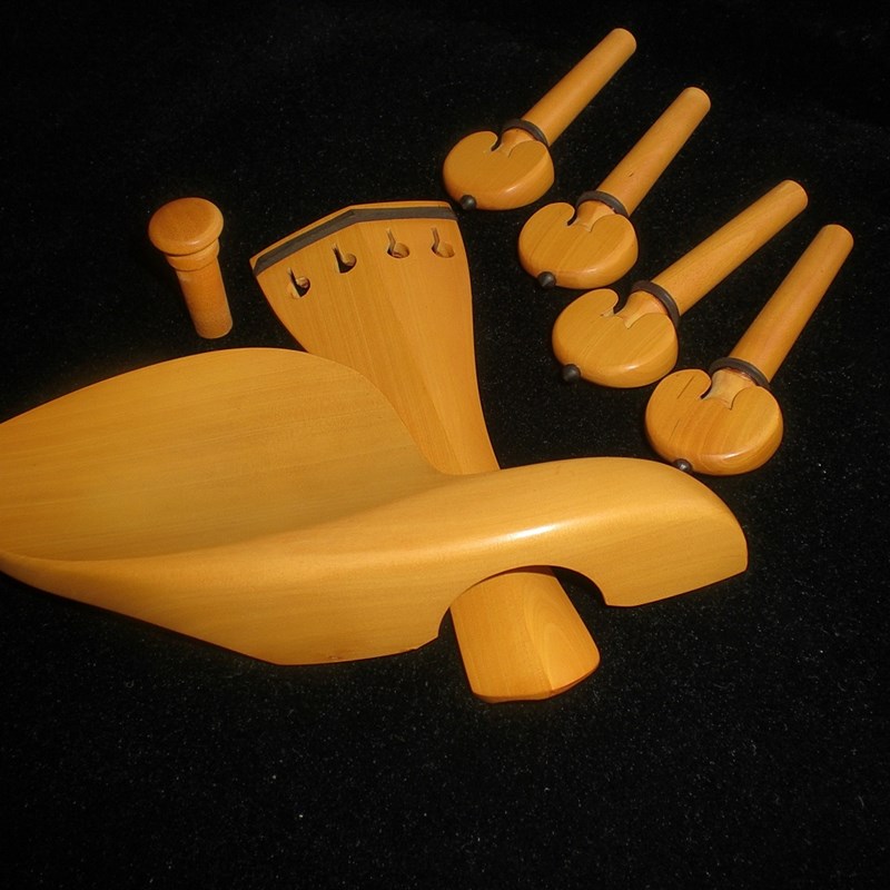 小提琴黄杨木整套弦轴拉弦板腮托尾柱 高档