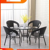 阳台桌椅藤椅室内现简约户外休闲腾椅子茶几组合靠背椅子