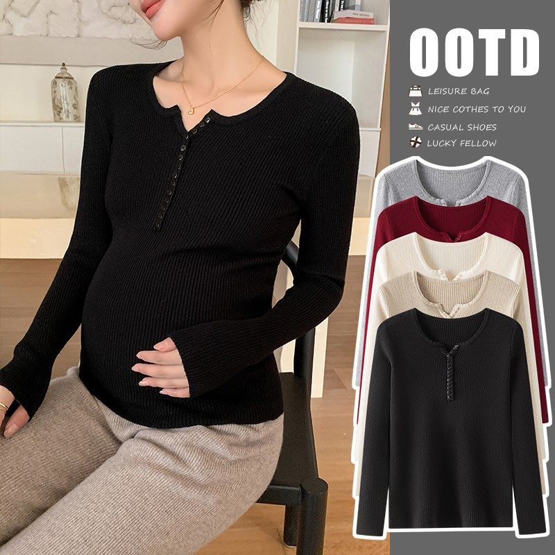 孕妇装秋冬2025新款孕妈妈秋季穿搭上衣v领内搭针织毛衣打底衫,孕妇装/孕产妇用品/营养,针织衫,淘宝优惠券,粉丝福利购,淘宝优惠卷