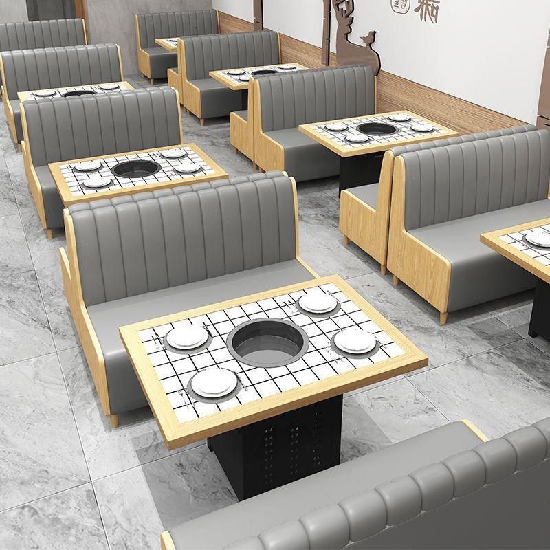 大理石火锅桌子电磁炉一体煤气灶烤肉店一人一锅串串实木火锅桌椅,住宅家具,岩板餐桌,淘宝优惠券,粉丝福利购,淘宝优惠卷