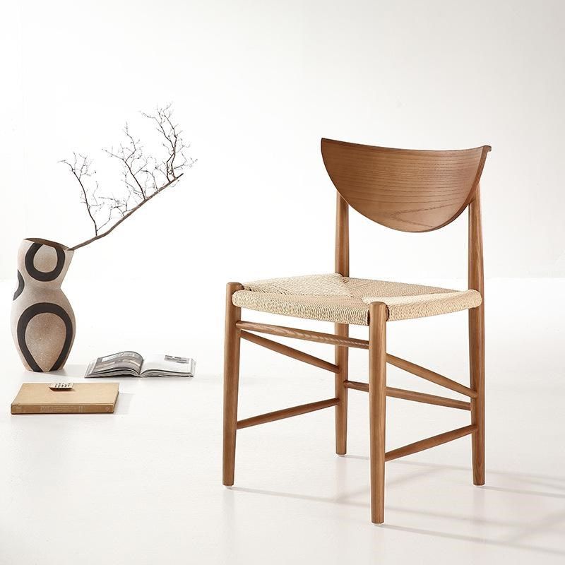 意式复古实木餐椅侘寂风极简编绳扶手椅餐厅酒店休闲靠背椅中古椅,住宅家具,餐椅,淘宝优惠券,粉丝福利购,淘宝优惠卷