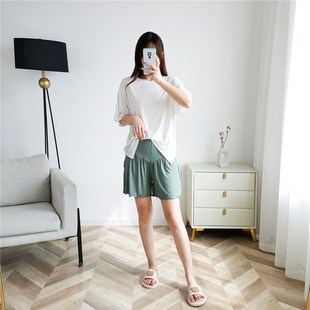 孕妇睡衣短款夏季两件套短袖短裤孕期专用孕晚期薄款简约家居服