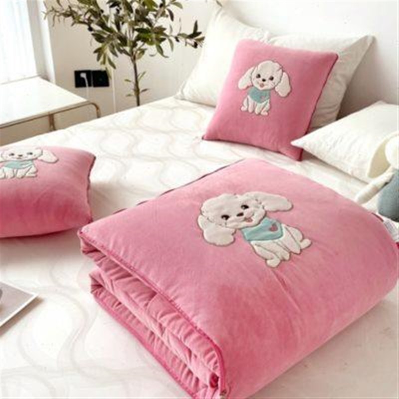 婴儿绒抱枕被子两用四季汽车靠枕毯子二合一加厚办公室冬季午睡被