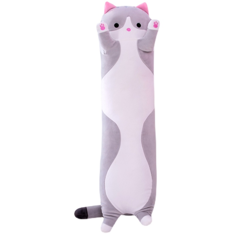 软体长条猫咪毛绒玩具猫公仔布娃娃玩偶睡觉抱枕床上枕头夹腿女生
