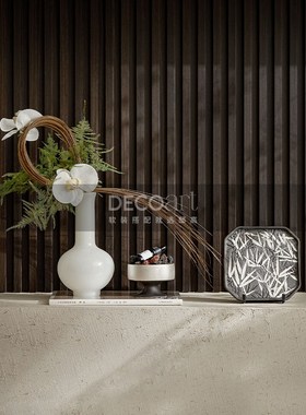 酒店样板房间高档新中式进门入设玄装装饰画摆件托盘软关户计