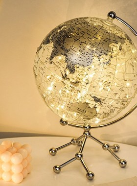 透仪地球明摆件轻奢高档现家居客柜电视柜书厅装饰品