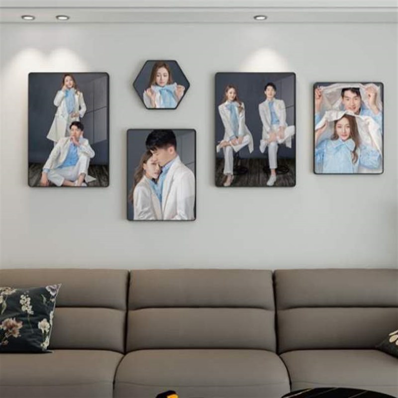 相册相片定制创意挂墙照片客厅装饰背景相框沙发墙免墙打孔婚纱照
