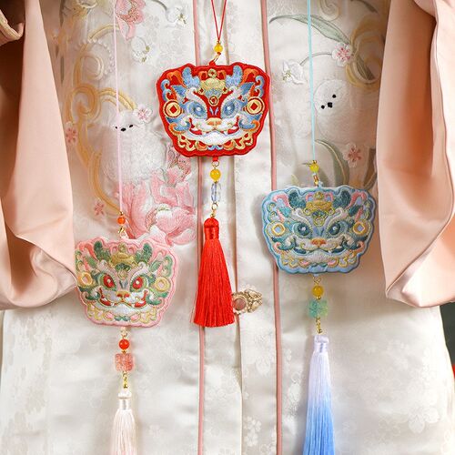 龙年刺绣随身桂花香包挂脖香囊空袋汉服腰配饰荷包袋国风车载挂件