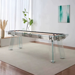 意式轻奢透明钢化玻璃沙狐球台9尺简约高级感现代家用娱乐冰壶桌