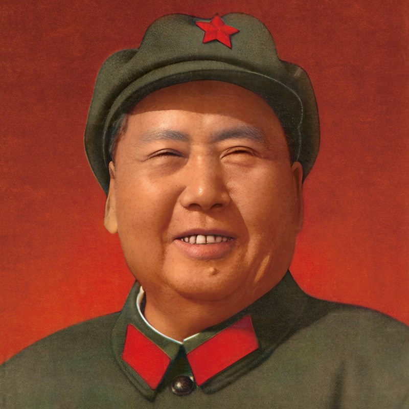 伟大领袖毛主席-1966年经典老照片装饰画 办公室收藏正版画芯挂画图片