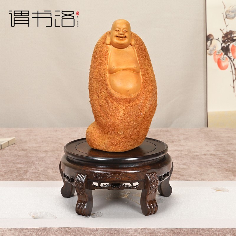 黑檀木圆形花瓶底座实木茶壶盆景酒坛水缸摆件底座木托架
