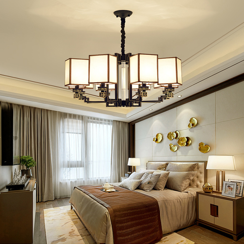 新中式吊灯现代简约客厅灯中国风复古卧室书房酒店茶楼餐厅灯具