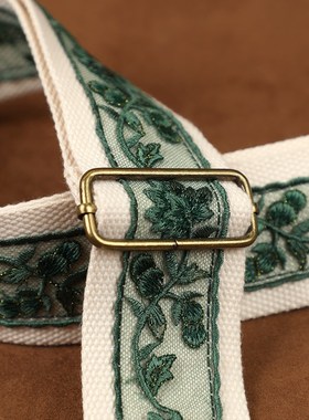 手工绿色蕾丝电吉他背带民谣吉他背带电贝司肩带贝斯带宽5cm通用