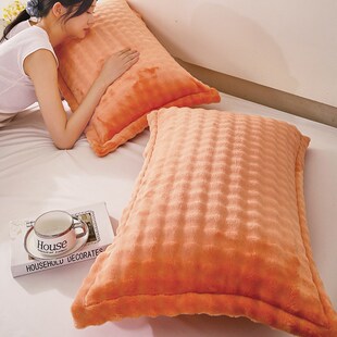枕头枕芯套装男带加绒枕套护颈椎一对学生单人助睡眠家用成人酒店
