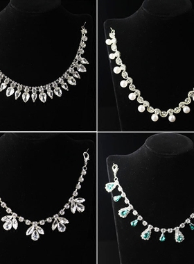 高档衣领配饰链毛衣圆领T恤装饰品配饰 裙衣领口项链腰装饰链DIY