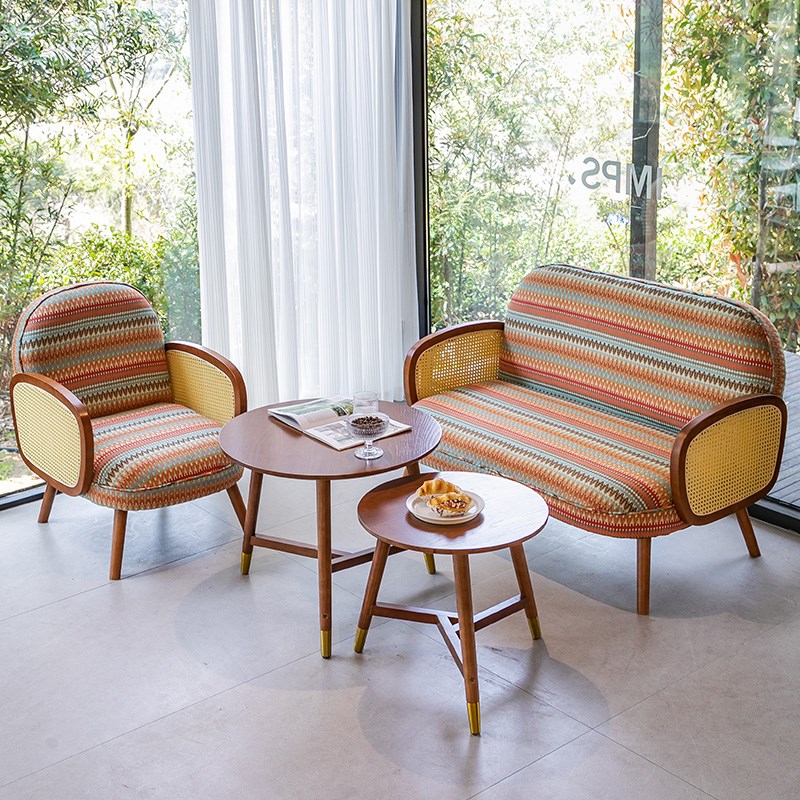 商用休息区接待洽谈休闲沙发书吧茶餐厅咖啡厅蛋糕奶茶店桌椅组合