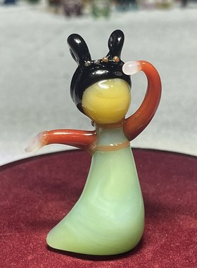 博山大师工艺艺术家设计雕塑手作琉璃玉料器非陶泥陶瓷跳舞的女人