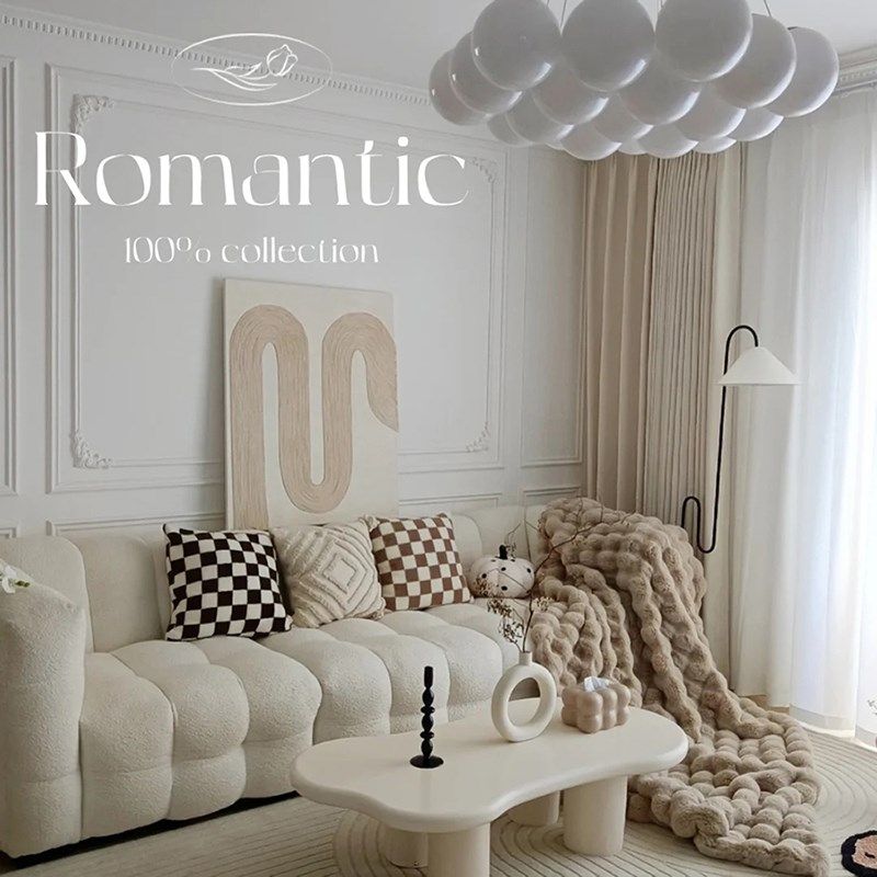 客厅靠墙装饰画手绘抽象小众黑白挂画奶油风丙烯立体软饰画,家居饰品,现代装饰画,淘宝优惠券,粉丝福利购,淘宝优惠卷