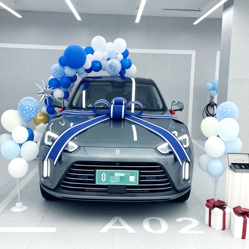 交车仪式蝴蝶结展厅布置汽车4S店新提车交付仪式用品蝴蝶结大红花