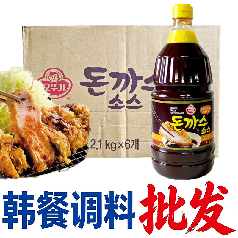 韩国进口不倒翁炸猪排酱猪排沙司日式猪扒调味蘸料2.1kg*6瓶整箱图片