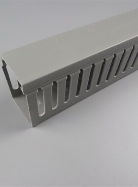 灰色行线槽PV配C电柜走线槽*型齿形线槽25*30*35U45*50*80*100