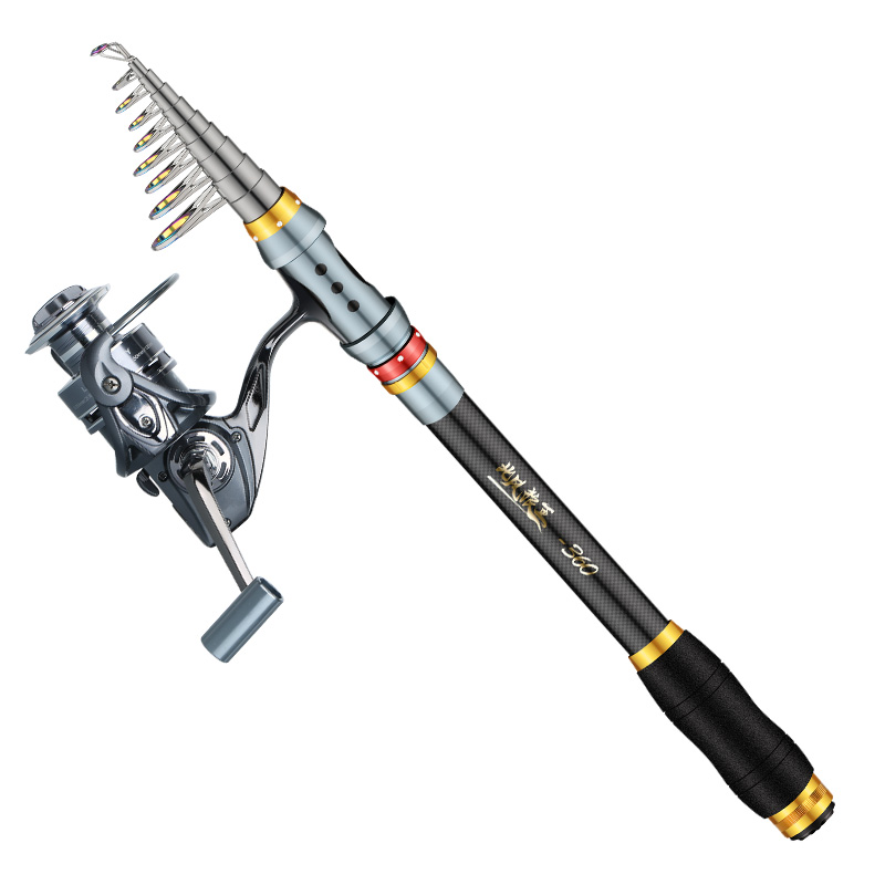 狼王迷你小海竿短节海杆抛竿全套装鲢鳙路亚竿甩竿碳素超硬远投竿