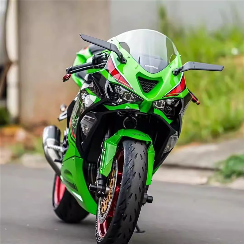 适用川崎新款ZX6R ZX4RR ZX25R NINJA400改装定风翼后视镜反光镜