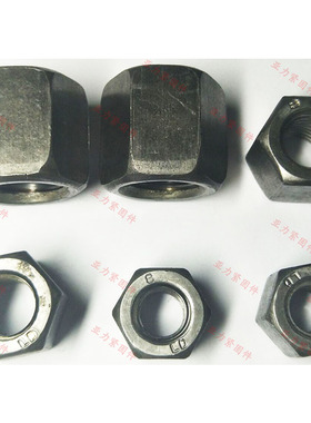 M6-M24六角加厚螺母 加长加高六方楞特厚螺帽本色4级GB56 GB55